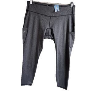 Club Ride Padded Cycling Tights Womens L Coolmax Gray MTB Road Bike NWT